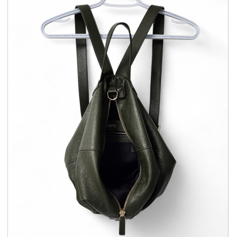 Musette Pebble Leather Back Pack - Picture 3 of 7